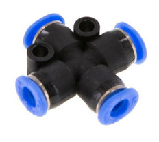4mm Kreuzsteckverschraubung PA 66 NBR Kompaktbauweise [2 Stück]