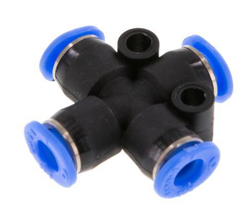4mm Kreuzsteckverschraubung PA 66 NBR Kompaktbauweise [2 Stück]