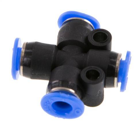 4mm Kreuzsteckverschraubung PA 66 NBR Kompaktbauweise [2 Stück]
