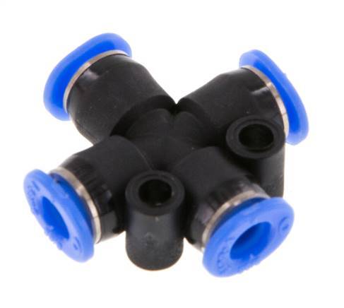 4mm Kreuzsteckverschraubung PA 66 NBR Kompaktbauweise [2 Stück]