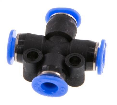 4mm Kreuzsteckverschraubung PA 66 NBR Kompaktbauweise [2 Stück]
