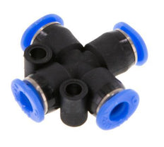 4mm Kreuzsteckverschraubung PA 66 NBR Kompaktbauweise [2 Stück]