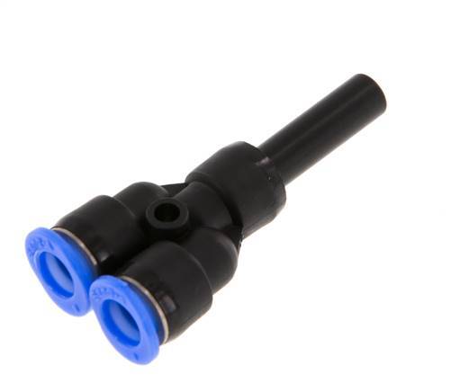 6mm x 6mm Y-Steckverschraubung mit Steckverbindung PBT NBR Kompaktbauweise [2 Stück]