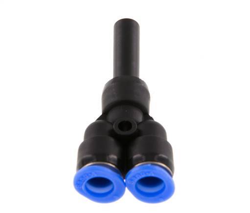 6mm x 6mm Y-Steckverschraubung mit Steckverbindung PBT NBR Kompaktbauweise [2 Stück]