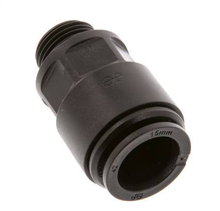 15mm x G3/8'' Steckverschraubung mit Außengewinde POM NBR [2 Stück]