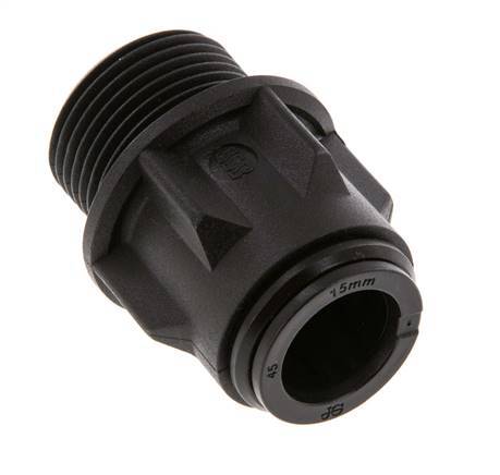 15mm x G3/4'' Steckverschraubung mit Außengewinde Messing NBR