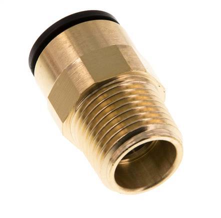 15mm x R1/2'' Steckverschraubung mit Außengewinde Messing/POM NBR