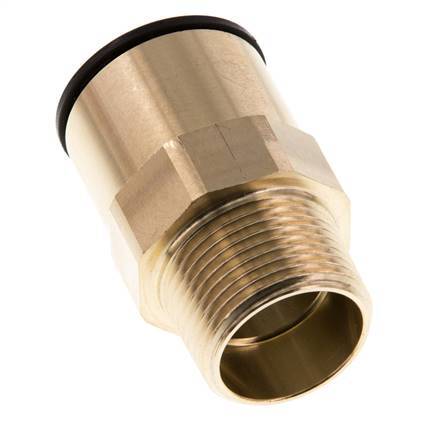 22mm x R3/4'' Steckverschraubung mit Außengewinde Messing/POM NBR
