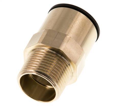 22mm x R3/4'' Steckverschraubung mit Außengewinde Messing/POM NBR
