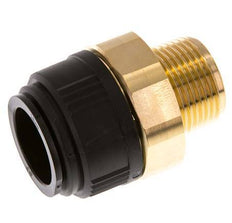 28mm x R1'' Steckverschraubung mit Außengewinde Messing/POM NBR