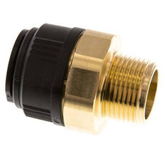 28mm x R1'' Steckverschraubung mit Außengewinde Messing/POM NBR