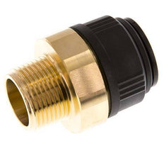 28mm x R1'' Steckverschraubung mit Außengewinde Messing/POM NBR