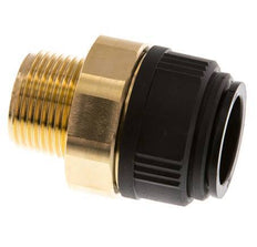 28mm x R1'' Steckverschraubung mit Außengewinde Messing/POM NBR