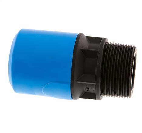 32mm x R1 1/2'' Steckverschraubung mit Außengewinde PA/POM NBR