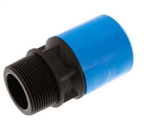 32mm x R1 1/2'' Steckverschraubung mit Außengewinde PA/POM NBR