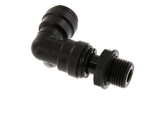 15mm x G1/2'' 90deg Winkel Steckverschraubung mit Außengewinde Messing NBR drehbar
