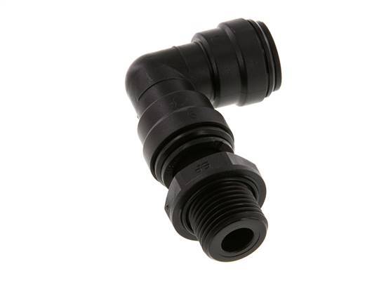 15mm x G1/2'' 90deg Winkel Steckverschraubung mit Außengewinde Messing NBR drehbar