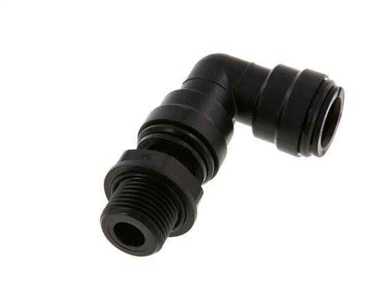 15mm x G1/2'' 90deg Winkel Steckverschraubung mit Außengewinde Messing NBR drehbar