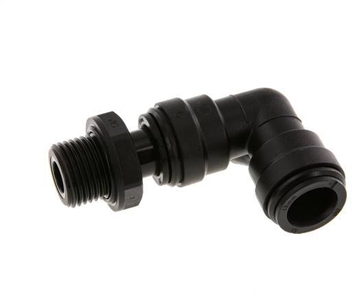 15mm x G1/2'' 90deg Winkel Steckverschraubung mit Außengewinde Messing NBR drehbar
