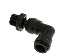 15mm x G1/2'' 90deg Winkel Steckverschraubung mit Außengewinde Messing NBR drehbar