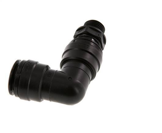 22mm x G1/2'' 90deg Winkel Steckverschraubung mit Außengewinde Messing NBR Drehbar