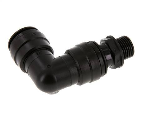 22mm x G1/2'' 90deg Winkel Steckverschraubung mit Außengewinde Messing NBR Drehbar
