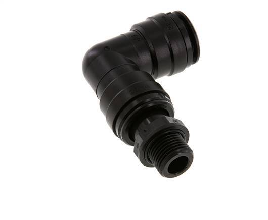 22mm x G1/2'' 90deg Winkel Steckverschraubung mit Außengewinde Messing NBR Drehbar
