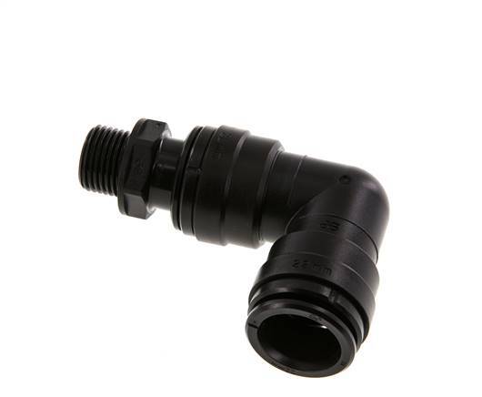 22mm x G1/2'' 90deg Winkel Steckverschraubung mit Außengewinde Messing NBR Drehbar