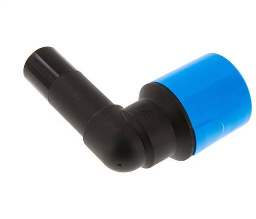 32mm x 90deg 90Grad Winkel-Steckverschraubung mit Steckanschluss PA 66 NBR