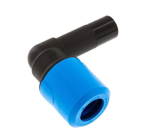 32mm x 90deg 90Grad Winkel-Steckverschraubung mit Steckanschluss PA 66 NBR