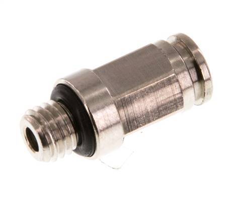 4mm x M 7 Steckverschraubung mit Außengewinde Messing NBR [5 Stück]