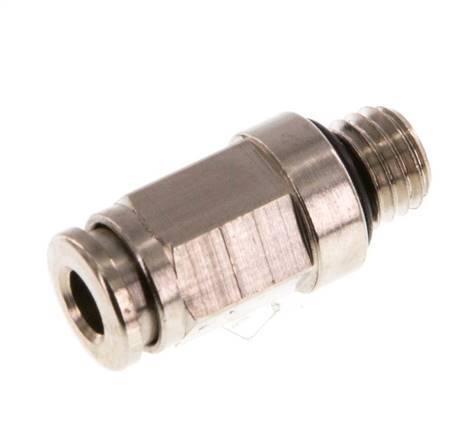 4mm x M 7 Steckverschraubung mit Außengewinde Messing NBR [5 Stück]