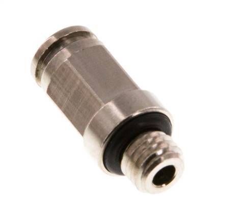 4mm x M 7 Steckverschraubung mit Außengewinde Messing NBR [5 Stück]