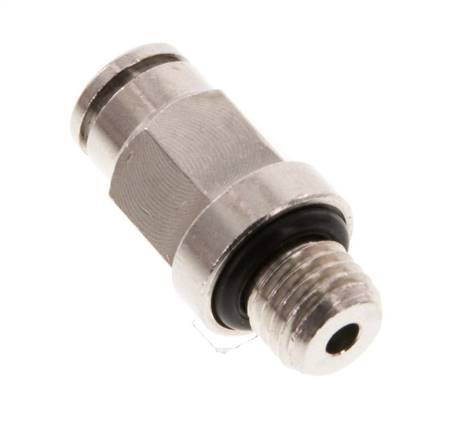 4mm x M 8 x 1 Steckverschraubung mit Außengewinde Messing NBR [2 Stück]