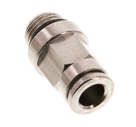 6mm x M 10 x 1 Push-in Fitting with Male Threads Brass NBR [2 Pieces]