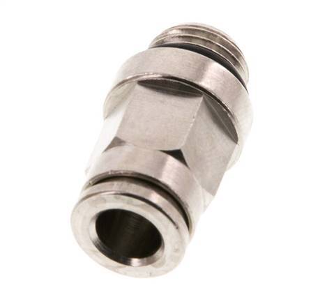 6mm x M 10 x 1 Push-in Fitting with Male Threads Brass NBR [2 Pieces]