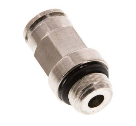 6mm x M 10 x 1 Steckverschraubung mit Außengewinde Messing NBR [2 Stück]