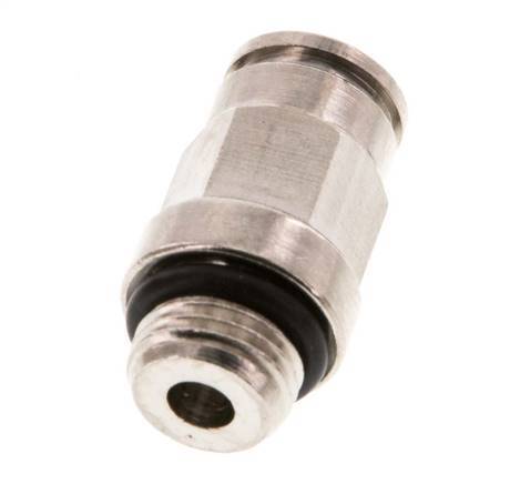 6mm x M 10 x 1 Steckverschraubung mit Außengewinde Messing NBR [2 Stück]