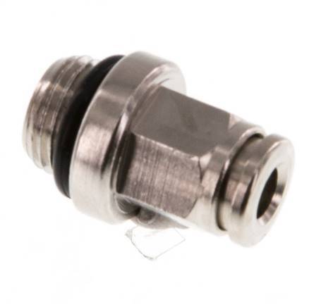 4mm x G1/8'' Steckverschraubung mit Außengewinde Messing NBR [5 Stück]