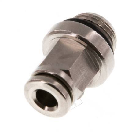 4mm x G1/8'' Steckverschraubung mit Außengewinde Messing NBR [5 Stück]
