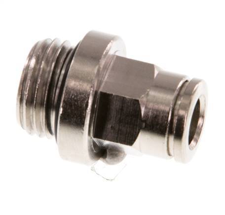 6mm x G1/4'' Steckverschraubung mit Außengewinde Messing NBR [2 Stück]
