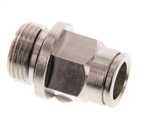 10mm x G3/8'' Steckverschraubung mit Außengewinde Messing NBR [2 Stück]