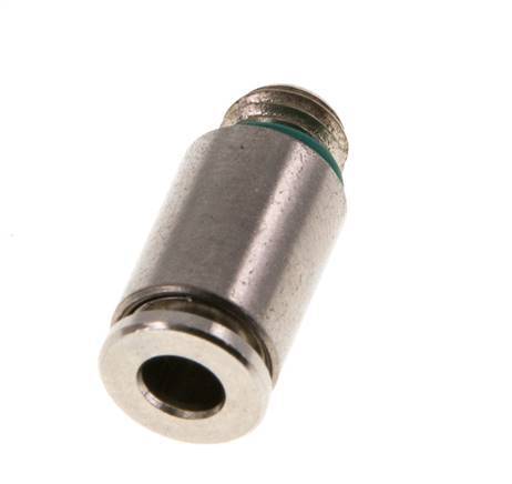 4mm x M 7 Push-in Fitting with Male Threads Brass FKM [2 Pieces]