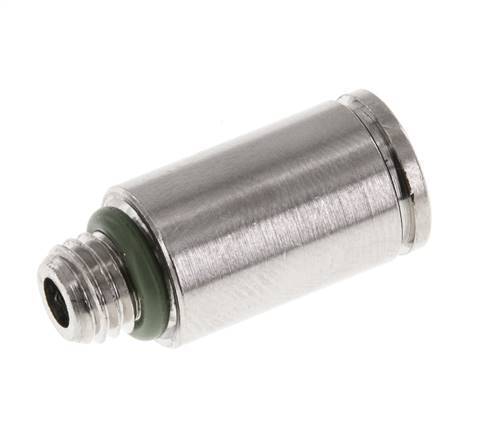 6mm x M 7 Steckverschraubung mit Außengewinde Messing FKM [2 Stück]