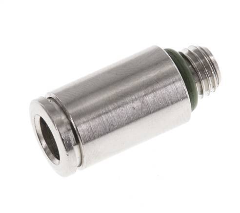 6mm x M 7 Steckverschraubung mit Außengewinde Messing FKM [2 Stück]