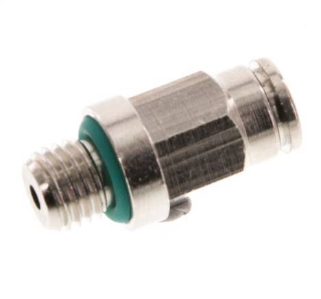 4mm x M 8 x 1 Steckverschraubung mit Außengewinde Messing FKM [2 Stück]