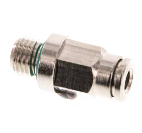4mm x M 8 x 1 Steckverschraubung mit Außengewinde Messing FKM [2 Stück]