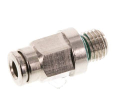 4mm x M 8 x 1 Push-in Fitting with Male Threads Brass FKM [2 Pieces]