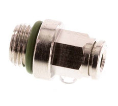 4mm x M 10 x 1 Push-in Fitting with Male Threads Brass FKM [2 Pieces]
