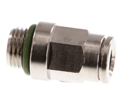 6mm x M 10 x 1 Push-in Fitting with Male Threads Brass FKM [2 Pieces]